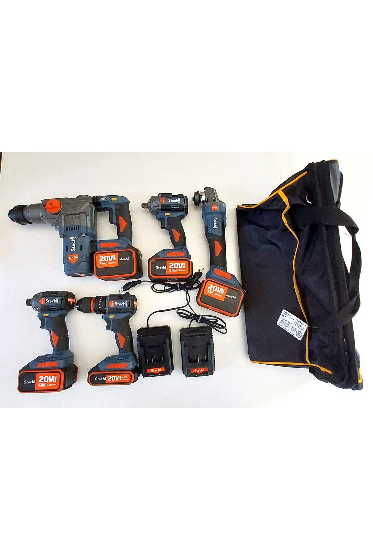 Stech Akülü Pro 5 Li Set Sx54-sx22-sx44-sx32-sx35 2x6.0 Ah 2x 4.0 Ah 1 X2,0 Ah 20 Volt