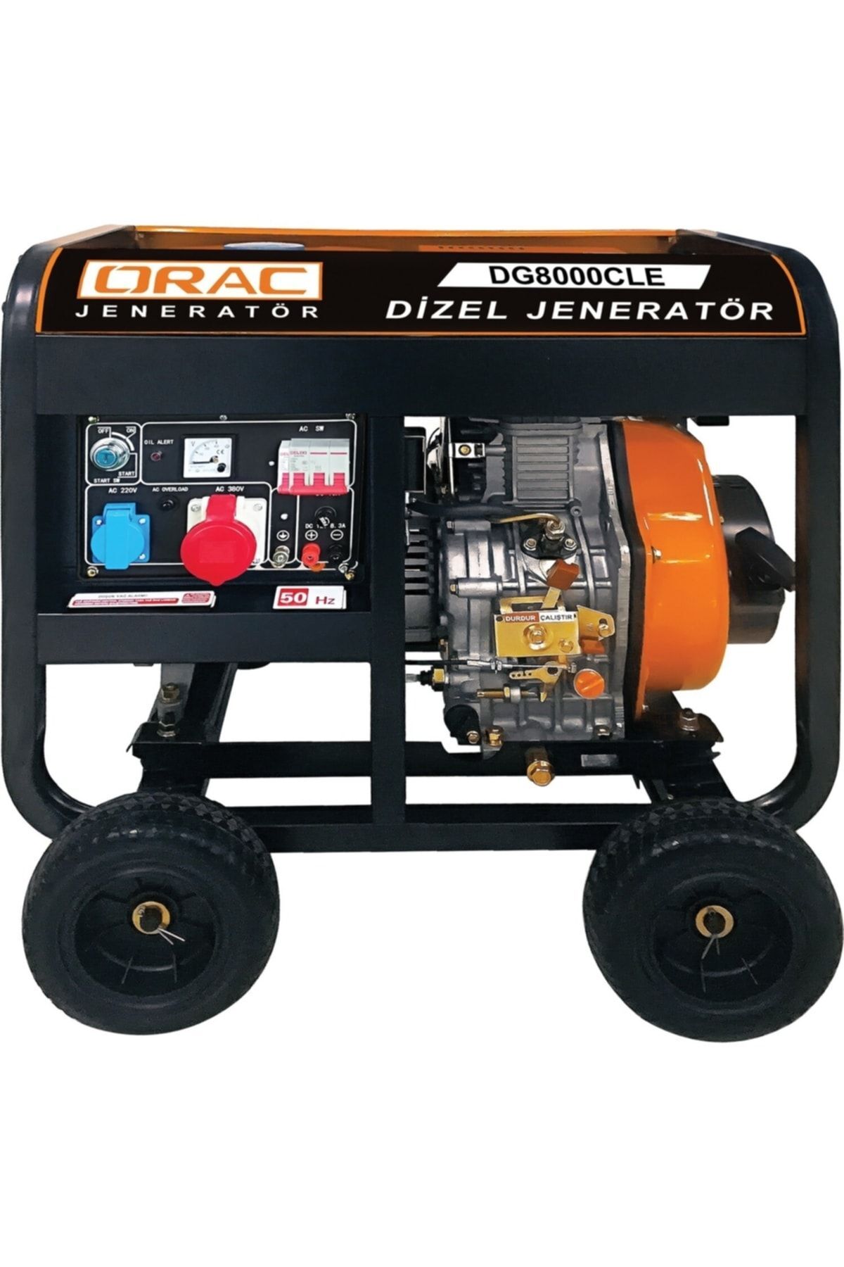 Dg8000cle 7 Kva Dizel Marşlı Monofaze Tekerlekli Jeneratör
