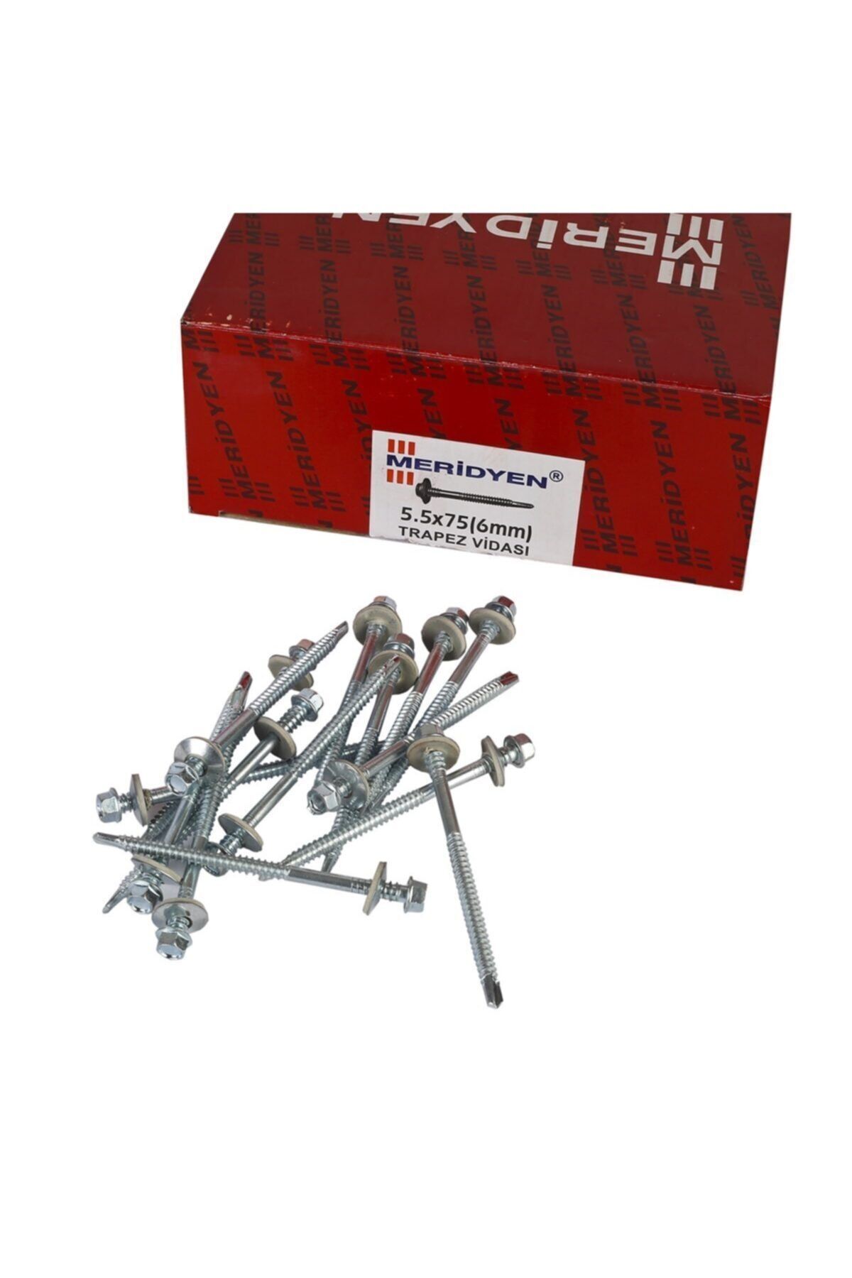 5.5 X 75 Mm Matkap Uçlu Trapez Çatı Vidası 200 Adet