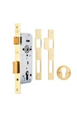 152r Standart Silindirli Daire Kilidi Rulmanlı Rozet Delikli- Sarı 40mm/68mm